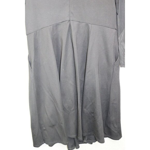 Torrid Black Mesh Empire Waist Dress-Size 14-Whimsigoth-Witchy-Goth-Pockets - Picture 12 of 16